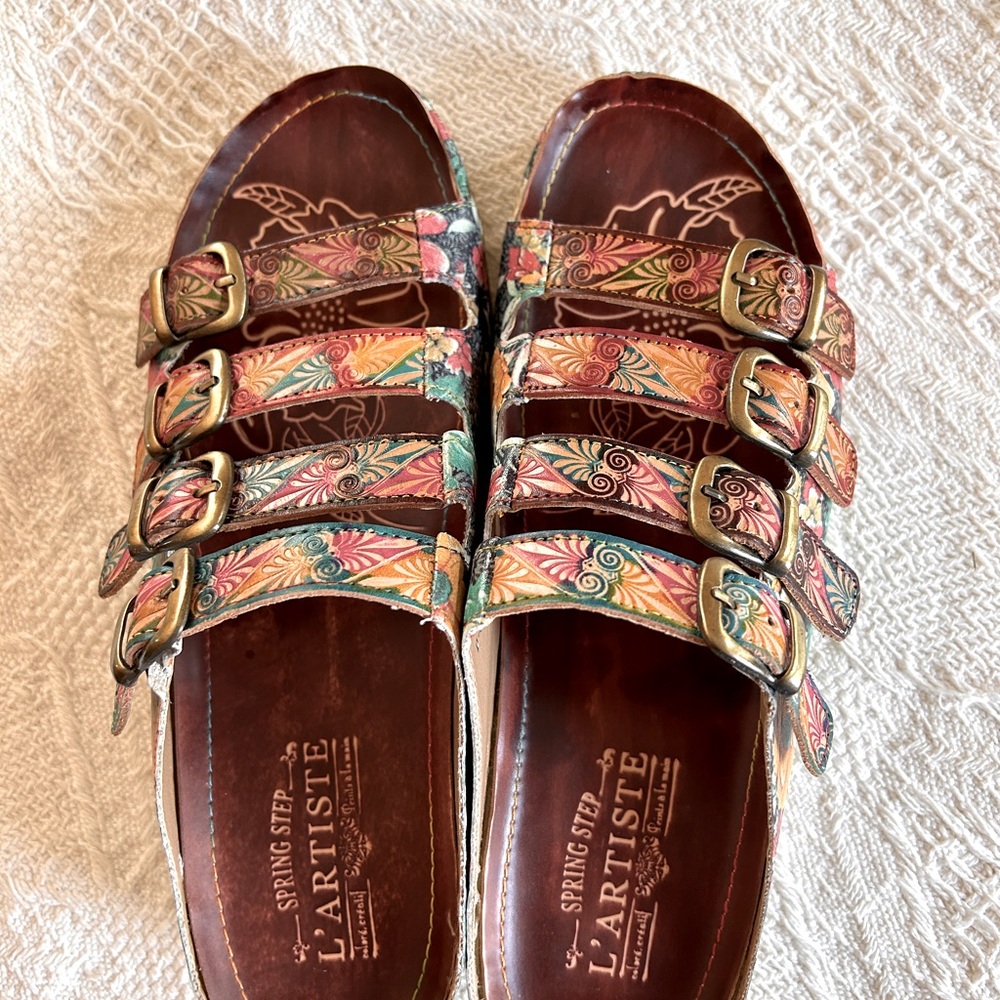 L’Artiste multi-color sandals, size 9.5 (41 eur) - Picture 2 of 5